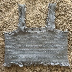 pacsun blue grey crop top